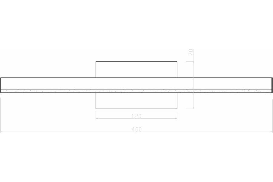 LINEA nástenné kúpeľňové svietidlo biele LED/5W/4000K, dĺžka 40cm, IP44